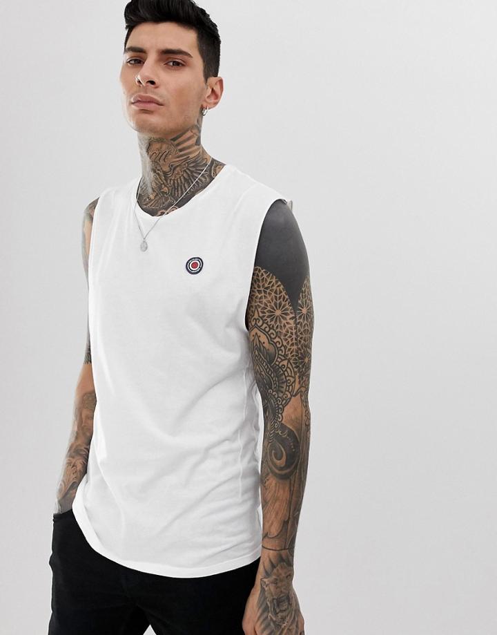 Religion Tank With Drop Armhole In White