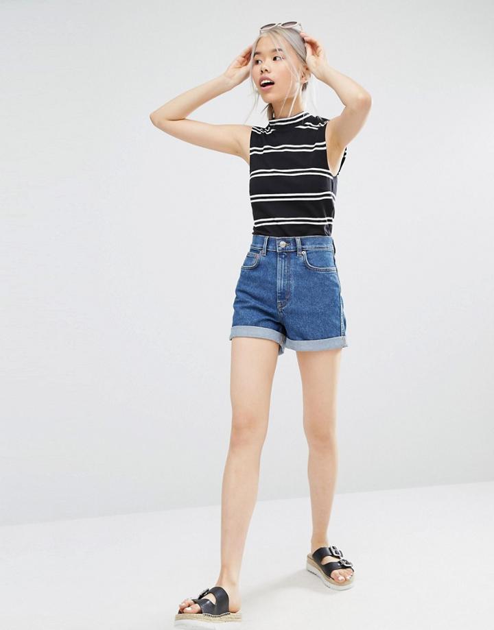 Monki Denim Shorts - Blue