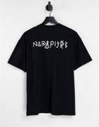 Napapijri Yoik Back Print T-shirt In Black