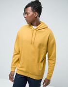 Asos Oversized Brushed Back Hoodie In Yellow - Yellow