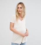 Asos Maternity Light Weight V Neck Top - Pink