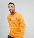 Ellesse Oversized Sweatshirt With Large Chest Logo In Yellow - Yellow