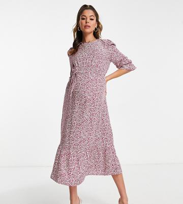 Nobody's Child Maternity Selena Ditsy Print Dress In Pink