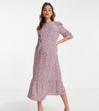 Nobody's Child Maternity Selena Ditsy Print Dress In Pink