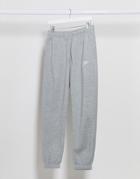 Nike Club Fleece Casual Fit Cuffed Sweatpants In Gray Heather