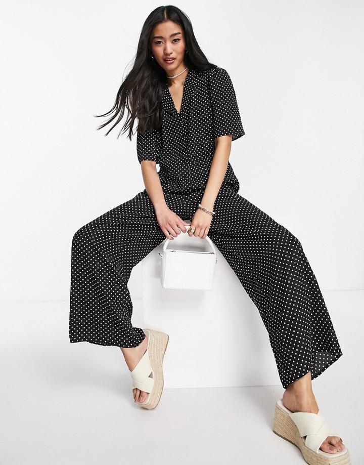 Y.a.s Geesa Polka Dot Jumpsuit In Black