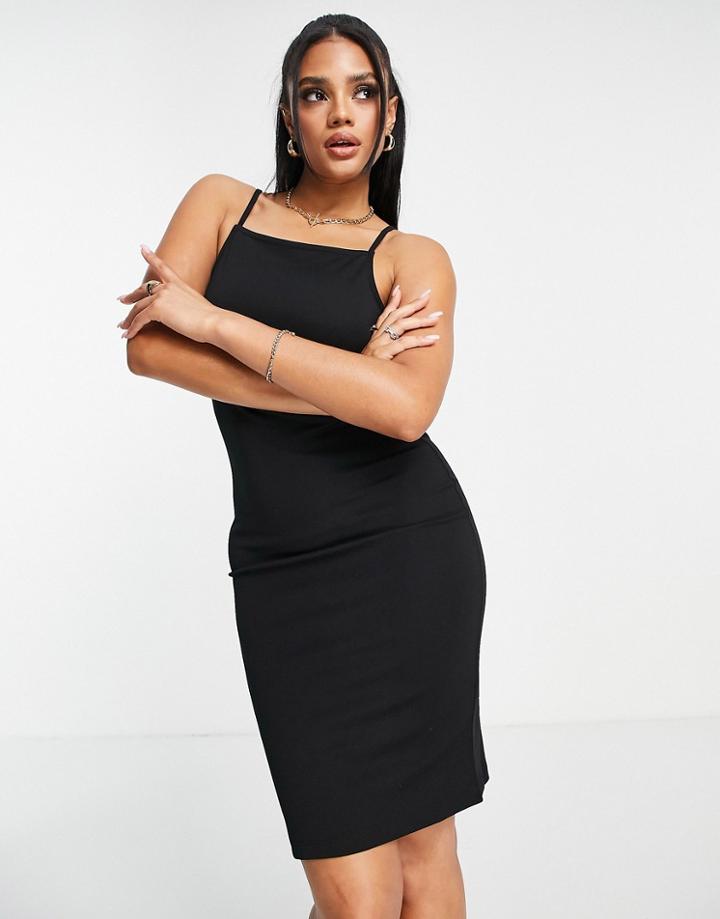 Na-kd Low Back Jersey Body-conscious Dress In Black