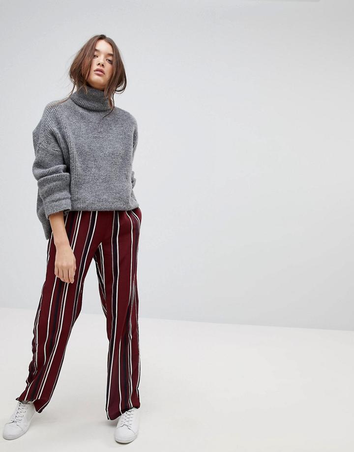 Vila Striped Wide Leg Pants - Multi