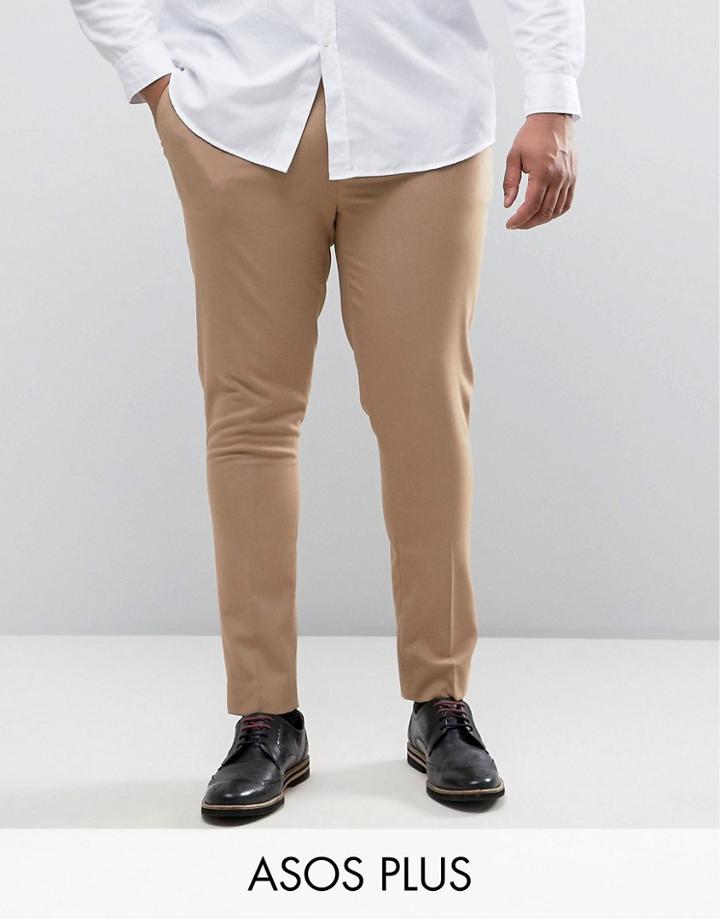 Asos Plus Super Skinny Pants - Stone