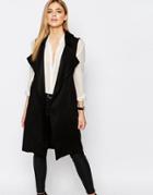 Oasis Sleeveless Waistcoat - Black