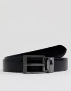 Ben Sherman Reversible Belt In Black And Petrol Effect