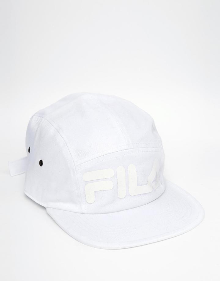 Fila Black Line 5 Panel Cap - White