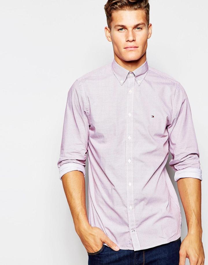 Tommy Hilfiger Shirt With Small Print - Red