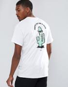 Ok-yo Cactus Back Print Oversized T-shirt - White