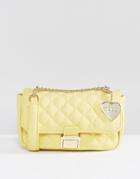 Marc B Pennie Quilted Cross Body Bag In Yellow - Yellow