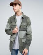 Liquor & Poker Patchwork Military Jacket - Green