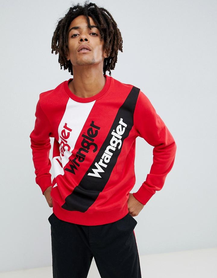 Wrangler Repeat Logo Sweatshirt - Red