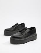 Asos Design Menace Chunky Flat Shoes-black