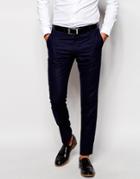 Selected Homme Wool Suit Pants In Slim Fit - Navy