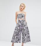 Horrockses Zig Zag Culotte Co Ord Culottes - Purple