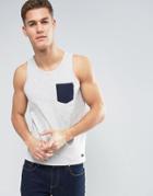 Produkt Tank With Contrast Pocket - White