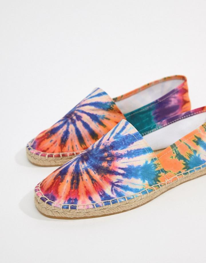 Asos Design Espadrilles In Multi Tie Dye - Multi