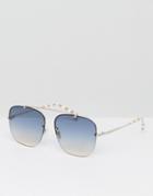Tommy Hilfiger X Gigi Aviator Sunglasses In Blue - Blue
