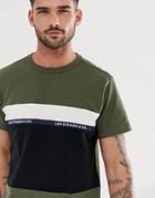 Levi's Mighty Pieced Tape Logo Applique T-shirt In Olive Night-green