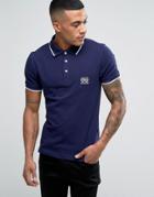 Love Moschino Polo With Embroidered Logo - Navy