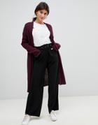 Vila Knitted Long Cardigan - Red