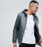 Ringspun Tall Quilted Hooded Jacket - Gray
