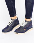 Kickers Hi Side Denim Boot - Blue