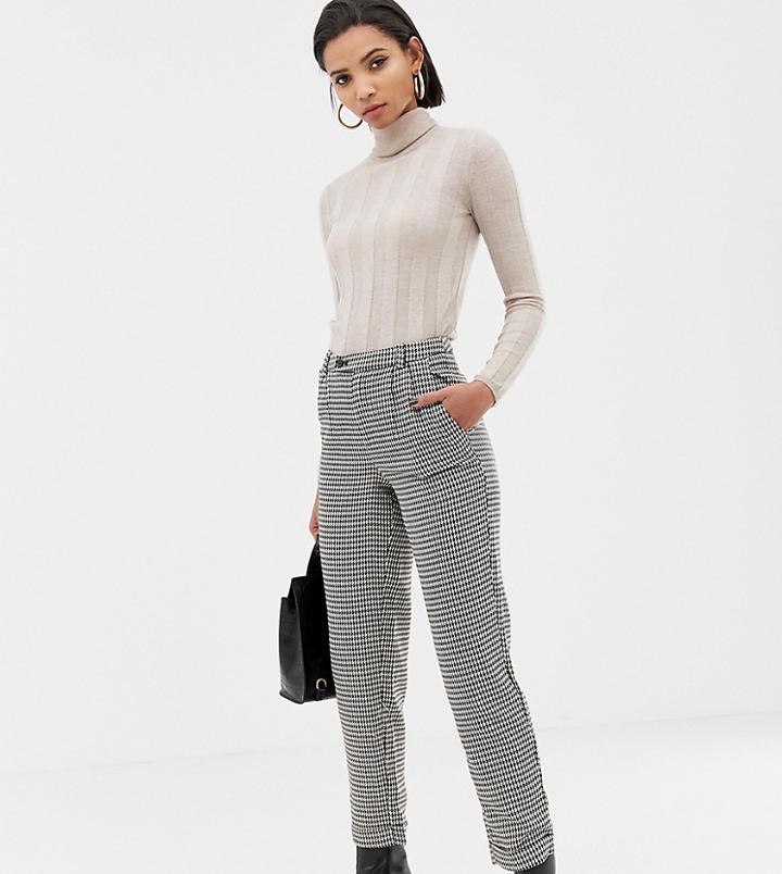 Mango Mini Dog Tooth Roll Up Pants In Multi