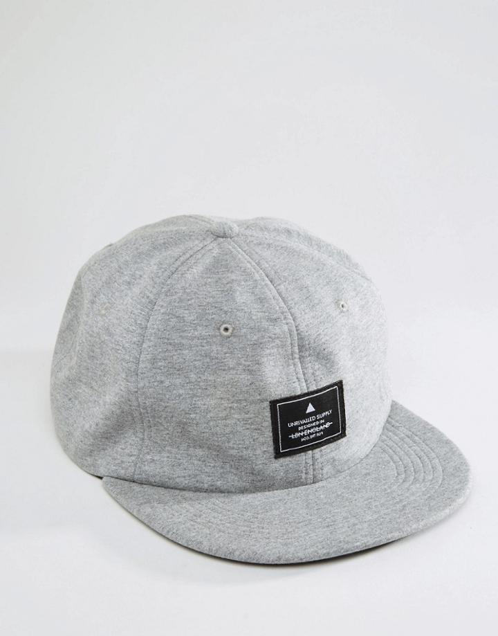 Asos Vintage Baseball Cap In Jersey - Gray
