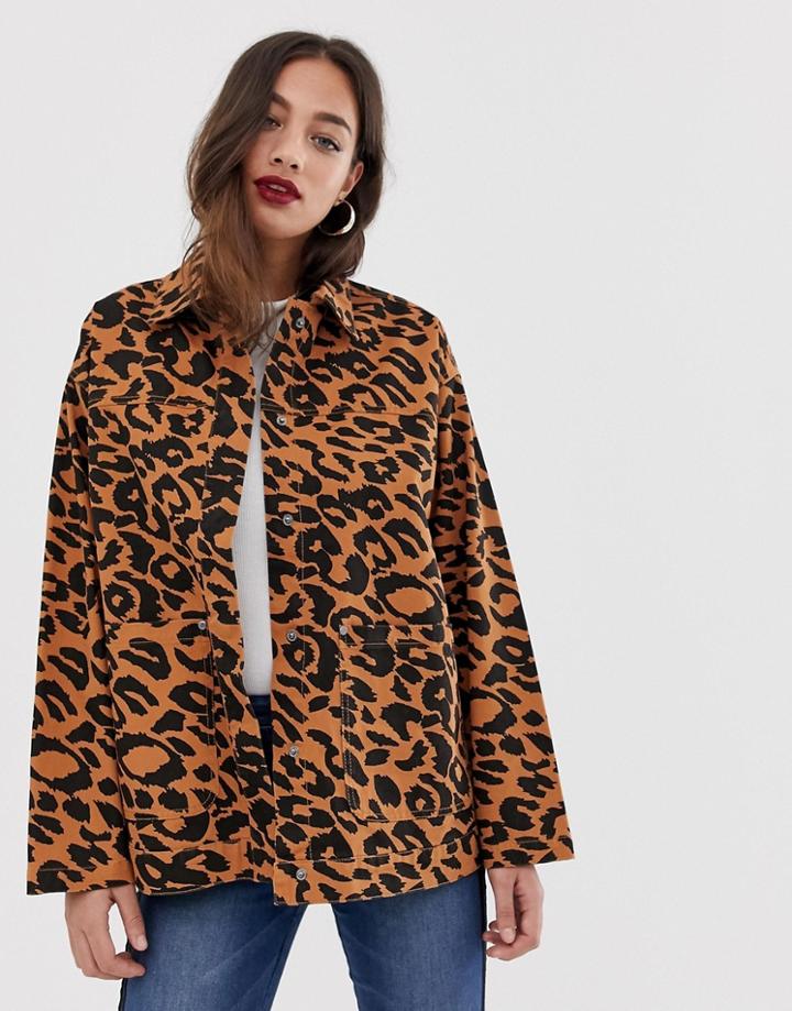 Asos Design Animal Jacket - Multi