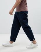 Selected Homme Chino In Wide Leg - Blue
