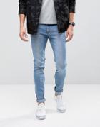 Cheap Monday Skinny Jeans In Stonewash Blue
