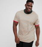 Asos Plus Relaxed Retro Stripe T-shirt - Multi