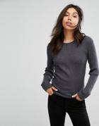 Pieces Vesla Knit Sweater - Gray