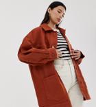 Weekday Double Pocket Workers Jacket In Rust-red