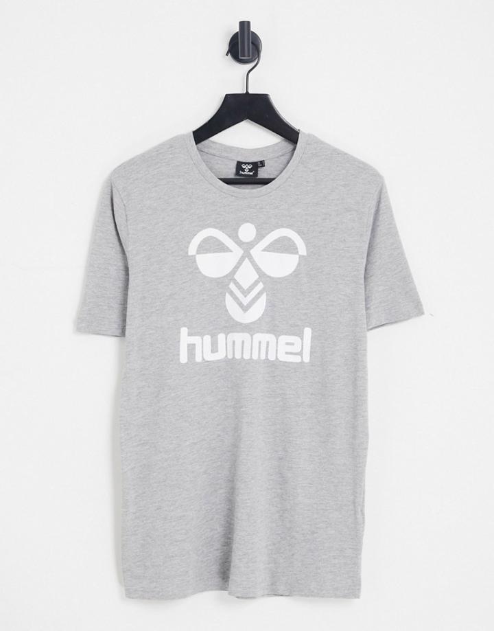 Hummel Classic Logo T-shirt In Gray Melange