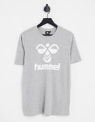 Hummel Classic Logo T-shirt In Gray Melange