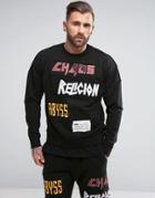 Religion Sweatshirt With Patches - Black