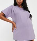 Asos Design Maternity Ultimate Oversized T-shirt In Purple