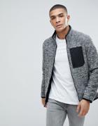 Abercrombie & Fitch Black Label Sports Full Zip Trail Fleece In Gray - Gray