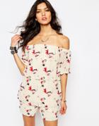 Y.a.s Flawless Off Shoulder Top In Floral Print - Multi