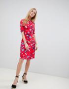 B.young Floral High Neck Dress - Multi