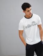 Ellesse Sport T-shirt With Reflective Logo In White - White