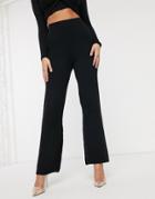 4th + Reckless Knitted Wide Leg Pants In Black