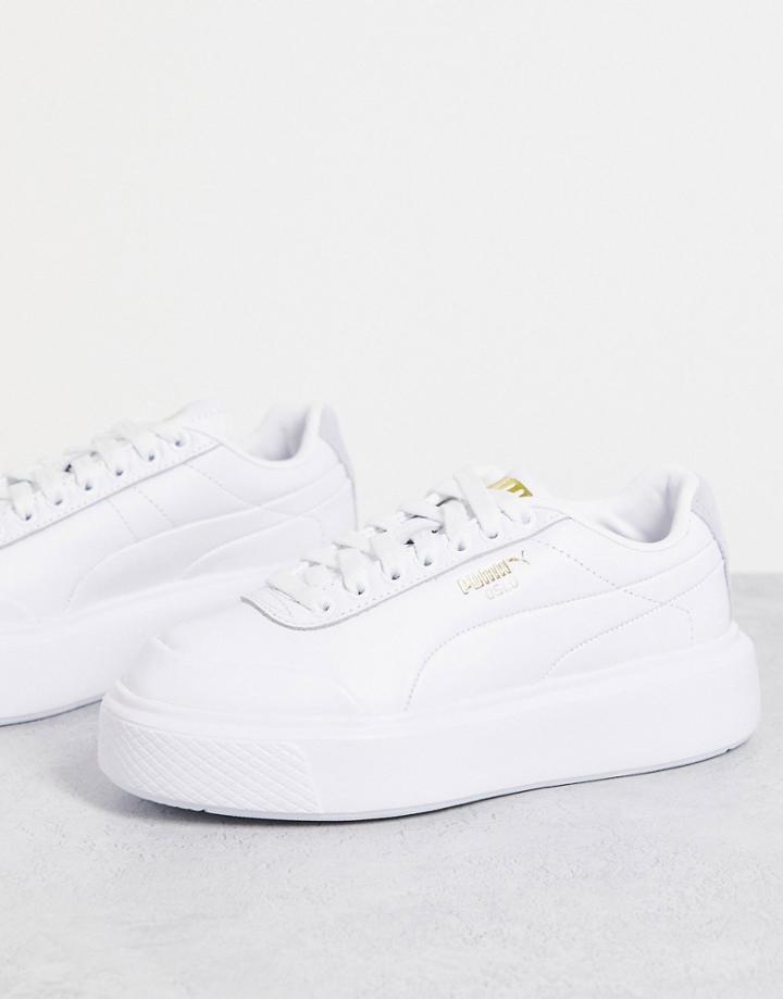 Puma Oslo Femme Sneakers In White And Baby Blue